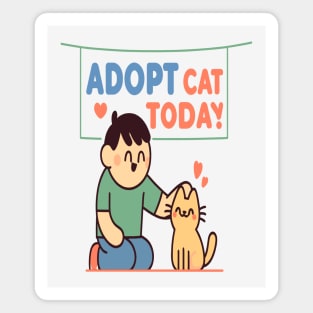 Adopt a Cat: Share Love and Bring Joy Home Magnet